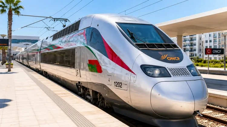Moroccan train for getting around Morocco