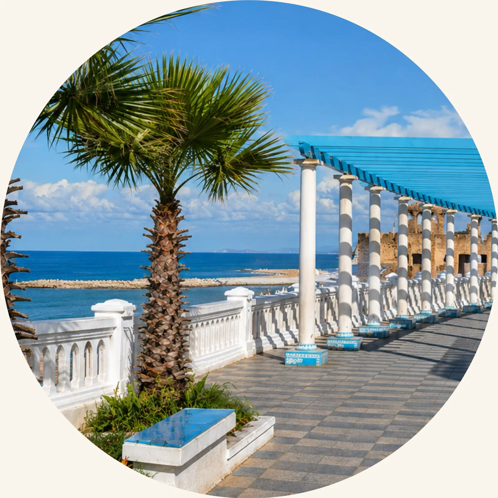 Bab Al Bahr and Atlantic promenade in Larache