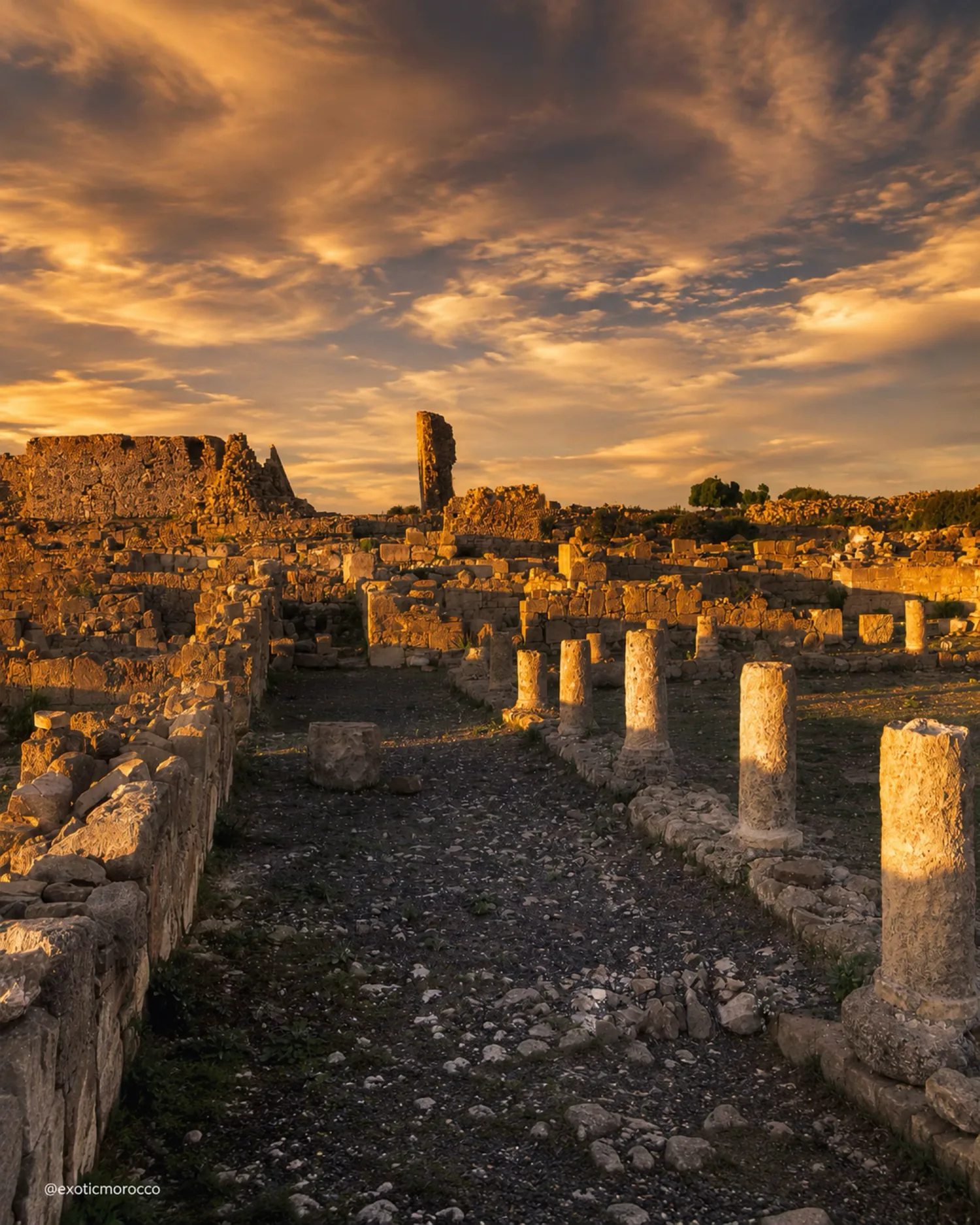 Lixus ruins near Larache at sunset