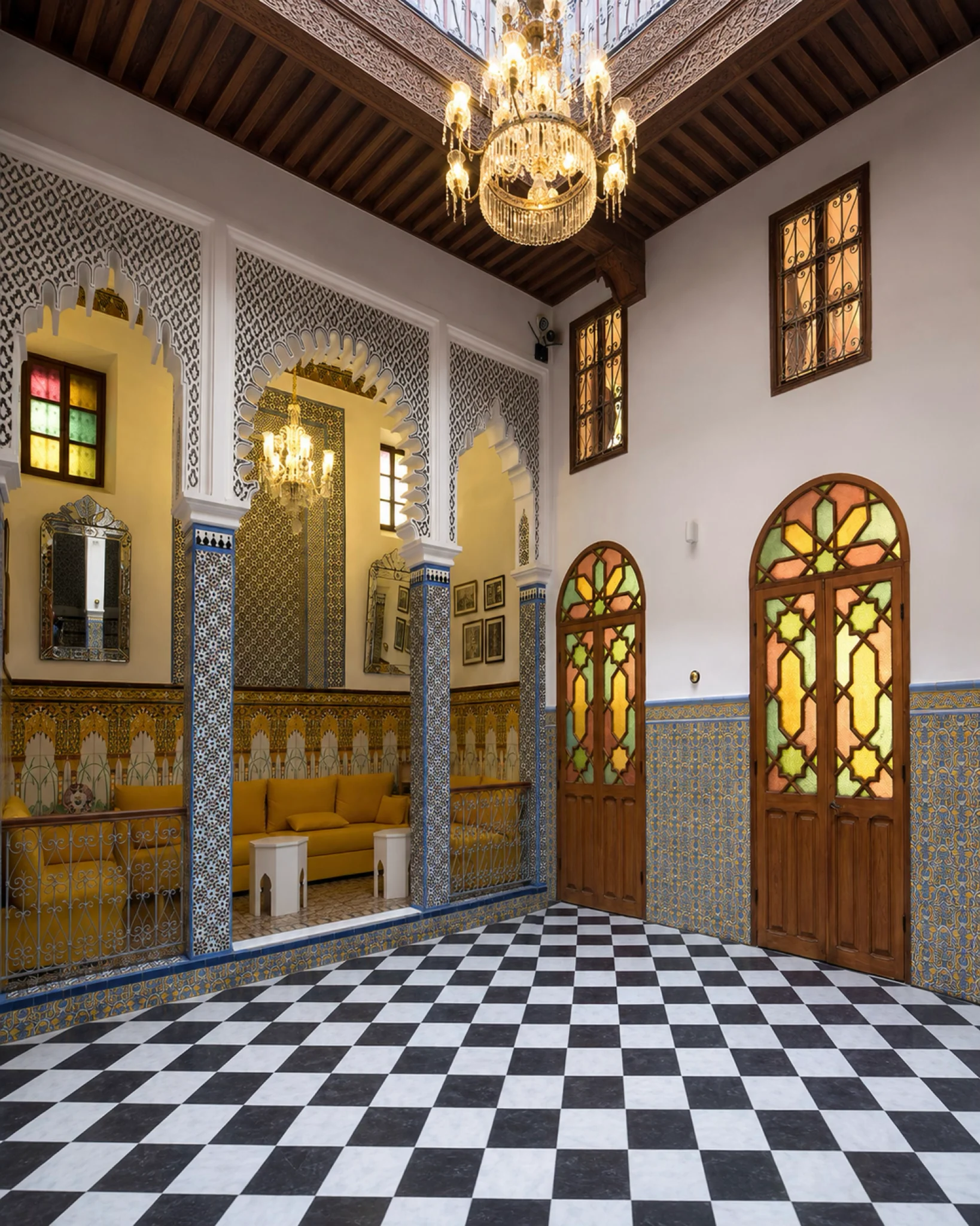 Refined Andalusian-style interior in Tétouan